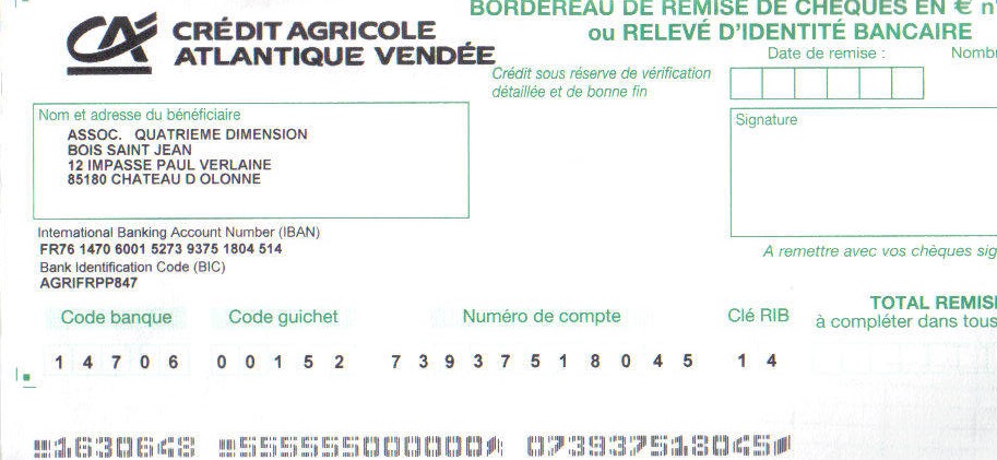 Bordereau Remise De Cheque Credit Agricole Pdf